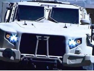 Armored vehicle with blackout lighting
