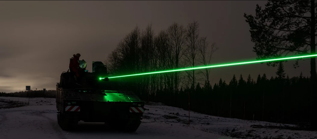 Tank with light laser module