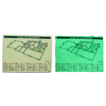 Glow in the dark floorplan in dark and light