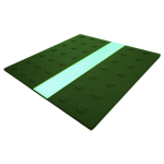 Glow in the dark green warning tile