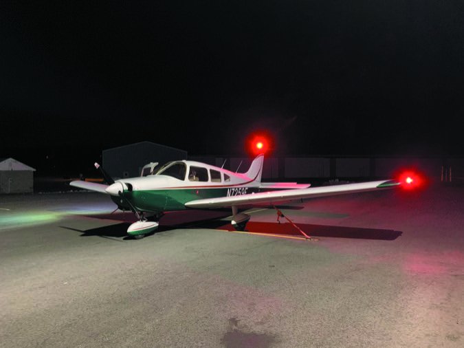 led-strobe-lights-on-plane LED Strobe lights on an aircraft