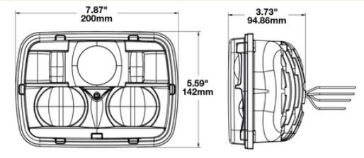 The 8900 Evolution 2 provides high performance 5×7″ LED headlights