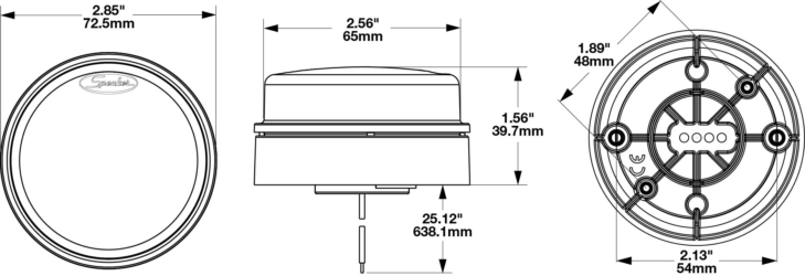 Model-217-Dimensions Compact LED Signal Lights model 217 dimensions