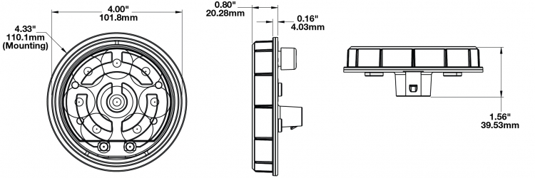 led-signal-light-model-234-dimensions LED Tail Lights - With SmartHeat Technology dimensions