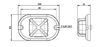 Model 420022 - LED Side marker with turn signal