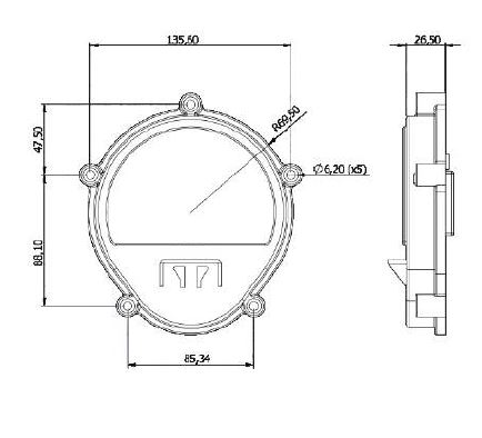 Model 420047 - LED Front, Signal - Blackout lamp