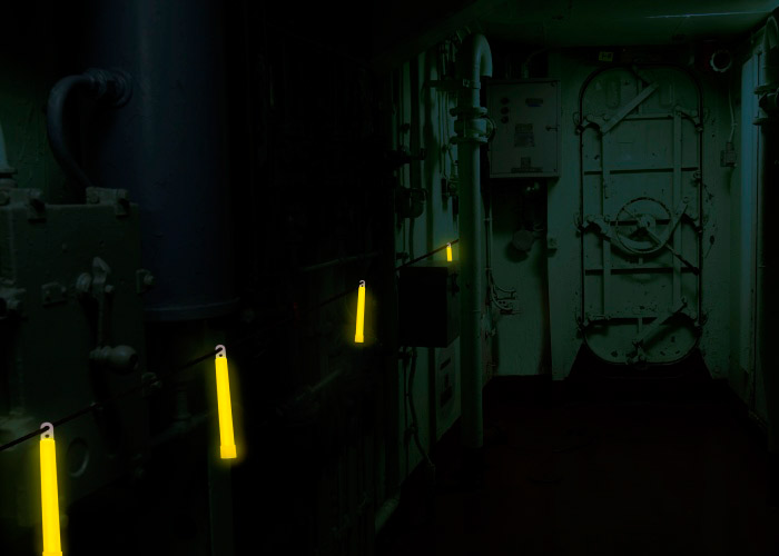 chemical light on a boat