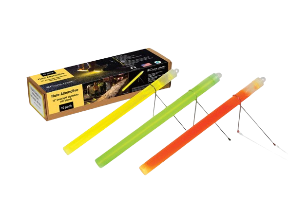 10’’ (25cm) lightstick with a metal support for greater visibility