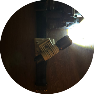 Paralight next to night vision goggles