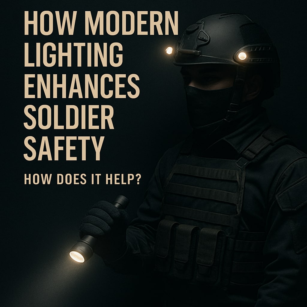 How Modern Lighting Enhances Soldier Safety Modern military lighting enhancing soldier safety shown with tactical operator holding rifle-mounted light