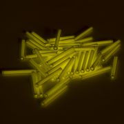 Yellow Betalight Tritium Vials lighting up in the dark