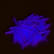 Purple Betalight Tritium Vials lighting up in the dark