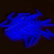 Blue Betalight Tritium Vials lighting up in the dark