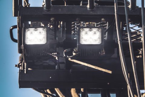 GXL GXL worklight with magnetic base mounted on construction